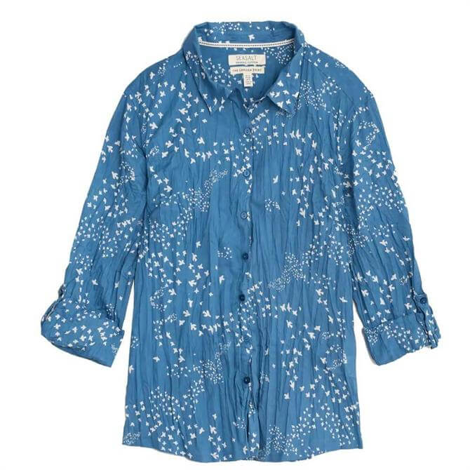 Seasalt Larissa Murmuration Cornish Blue Organic Shirt